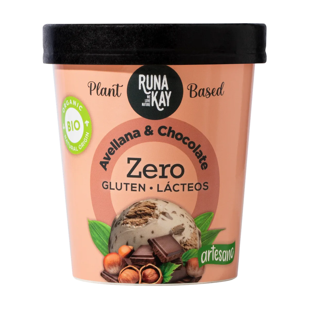 Helado Runakay sabor Avellana & Chocolate en tarrina